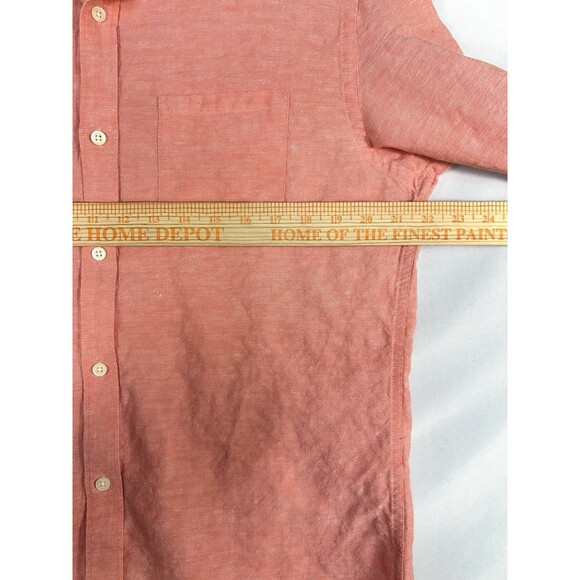 Banana Republic Men's Button Up Linen Blend Med Slim Fit Long Sleeve Shirt - Picture 5 of 8